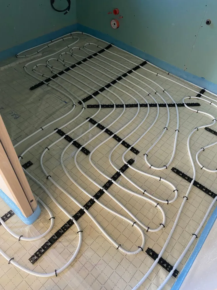 installation du chauffage au sol